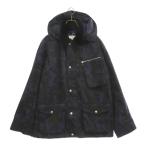 ショッピングBURBERRY BURBERRY バーバリー ローズプリントフーデットジップアップジャケット パープル/ブラック 8076688