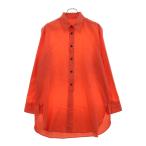 IRENISA イレニサ 24AW MIDDLE LENGTH SHIRT ミドルレングス 長袖コットンシルクシャツ IH-24FW-B023-FJ コーラルピンク