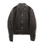 STUSSY ステューシー 24AW TRUCKER JACKET LEATHER 115815 トラッカーレザージャケット ブラウン