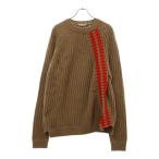 JIL SANDER ジルサンダー 18AW アシンメトリーデザイン ウールニットセーター ブラウン JSUN754006MNY2102882
