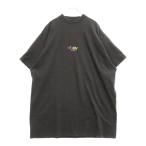 BALENCIAGA バレンシアガ ebay Oversized T-Shirt ロゴ刺繍半袖Tシャツ ブラック 787349 TRVE8