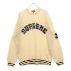 SUPREME シュプリーム 25SS Textured Arc Sweater Cream テクスチャーアーチロゴ長袖ニットセーター ホワイト