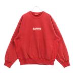 SUPREME シュプリーム 25SS Washed Box Logo Crewneck ウォッシュ加工 ボックスロゴ クルーネック トレーナー レッド