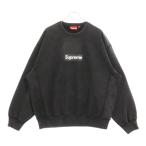 SUPREME シュプリーム 25SS Washed Box Logo Crewneck ウォッシュ加工 ボックスロゴ クルーネック トレーナー ブラック