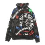 CHROME HEARTS クロムハーツ STENCIL HOODIE ステンシルプリントプルオーバーパーカー フーディー ブラック