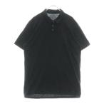 CHROME HEARTS クロムハーツ CH POLO S/S BSフレアボタン CHプラスプリント 半袖ポロシャツ ブラック