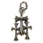 CHROME HEARTS クロムハーツ TRIPLE CROSS LG ラージトリプルクロス ペンダントトップ シルバー