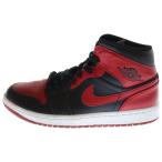 NIKE ナイキ AIR JORDAN 1 MID BRED エアジョーダン ブレッド ミッドカットスニーカー ブラック/レッド US8.5/26.5cm 554724-074
