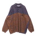LOEWE ロエベ Anagram Knit Polo Shirt アナグラム刺繍 グラデーション 長袖ニットポロシャツ オレンジ/ブルー H3109480VO