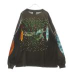 SAINT MICHAEL セントマイケル 22AW ×VLONE VL LS TEE SKULL ダメージ加工長袖Tシャツ ロンT グレー SM-A22-0000-077