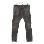 DSQUARED2 ディースクエアード 16AW Tidy Biker Jean ダメージ加工 ペイントスキニーデニムパンツ グレー S71LB0160