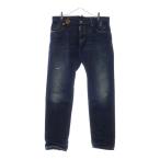 DSQUARED2 ディースクエアード 11AW Leather Strap Sexy Regular Pants デニムパンツ インディゴ S74LA0362