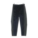 COMME des GARCONS HOMME PLUS コムデギャルソンオムプリュス サテン切り替え ストライプ スラックスパンツ ブラック PE-P035