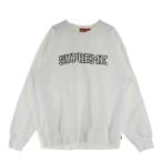 ショッピングシュプリーム SUPREME シュプリーム 21AW Shuttered Logo Crewneck シャッタードロゴクルーネック ロゴプリントスウェットトレーナー ホワイト