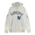 ショッピングシュプリーム シュプリーム 15SS ×New York Yankees 47 Brand Hooded Sweatshirt ニューヨークヤンキース プルオーバースウェットパーカー ホワイト