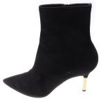 ショッピングLOUIS LOUIS VUITTON ルイヴィトン アルティメートライン スエードアンクルブーツ ブラック レディース