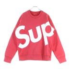 ショッピングsupreme SUPREME シュプリーム 13AW Sup Big Logo Crewneck SUPロゴ クルーネックスウェットトレーナー レッド