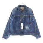 セントマイケル 24SS ×ベルベルジン 1stモデル ダメージ加工 デニムジャケット Gジャン インディゴ SM-YS8-0000-C72
