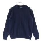 FENDI フェンディ Wool Knit Sweater クルーネックウールニットセーター ネイビー FZX062 AQL1
