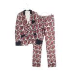  Comme des Garcons Homme pryus06SS × low кольцо Stone z общий рисунок выставить tailored jacket брюки красный PQ-J037/PQ-P029