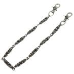 ショッピングHEARTS CHROME HEARTS クロムハーツ OLD ROLLER LONG-T オールド 2クリップ ロングローラーウォレットチェーン シルバー