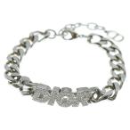 ショッピングdior DIOR ディオール シグネチャー チェーンリンク ラインストーン ブレスレット シルバー