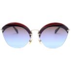 miumiu ミュウミュウ スクエアシェイプデザイン リムレスサングラス 眼鏡 ブラウン SMU53S