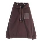 LOEWE ロエベ Anagram Patch Pocket Hoodie アナグラム パッチポケット プルオーバースウェットパーカー ブラウン H526Y25X30