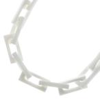 LOUIS VUITTON Louis Vuitton Collier Square Ceramic Chain Necklacekolie квадратное керамика цепь колье белый MP2350