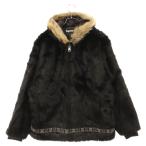 ショッピングシュプリーム SUPREME シュプリーム 23AW Faux Fur Parka ジップアップフェイクファーパーカー ブラック