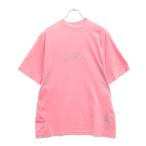 BALENCIAGA バレンシアガ Bebe Rhinestone Oversized T-Shirt ラインストーン装飾 半袖Tシャツ ピンク 681314 TLVH4