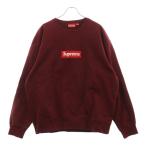 SUPREME シュプリーム 22AW Box Logo Crewneck ボックスロゴ クルーネックスウェットトレーナー カーディナル ワインレッド