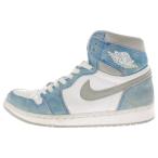 ナイキ AIR JORDAN 1 エアジョーダン1 ハイパーロイヤル ハイカットスニーカーホワイト/ブルー U9.5/27.5cm 555088-402