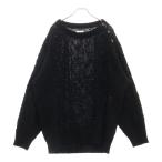 VISVIM ヴィスヴィム BOLLARD CREW KNIT サイドボタン クルーネックウールニットセーター ブラック 0120205012005