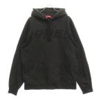 SUPREME シュプリーム 19SS Set In Logo Hooded Sweatshirt セットインロゴ プルオーバースウェットパーカー フーディー ブラック