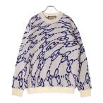 ショッピングgucci GUCCI グッチ 24SS ウエーブGGロゴ ニット セーター ホワイト 780637 XKDZF
