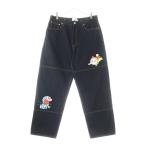 Palace Skateboards パレススケートボーズ ×ドラえもん DORAEMON P90 JEAN キャラクター刺繍 バギーデニムパンツ ブラック