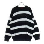 SUPREME シュプリーム 25SS Loose Gauge Stripe Small Box Sweater ルーズストライプ ニットセーター ブラック/ホワイト