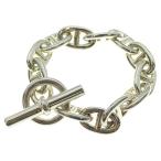 ショッピングHERMES HERMES エルメス Chaine d'Ancre TGM シェーヌダンクル 12コマ チェーンブレスレット シルバー