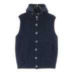 ショッピングリゾート HERNO ヘルノ RESORT リゾート ミドルゲージウールフィッシャーマンズリブフーディーニットベスト ブラック MC009UR