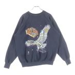 ショッピングハーレーダビッドソン HARLEY DAVIDSON ハーレーダビッドソン 80s〜90s VINTAGE プリント クルーネックスウェットトレーナー ブラック