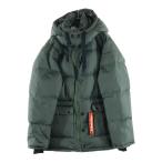 Onitsuka Tiger オニツカタイガー DOWN JACKET ジップアップ フーデッド ダウンジャケット カーキ 2183B582