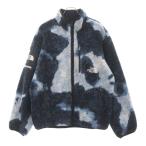 シュプリーム 21AW× ザノースフェイス Bleached Denim Print Fleece Jacket ブリーチド デニム プリントフリースジャケット NA52100I