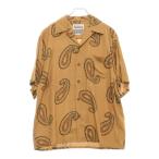 ワコマリア 21SS ×BUDSPOOL HAWAIIAN SHIRT バッズプール 舐達麻 ハワイアン ペイズリー柄 オープンカラー 半袖シャツ ブラウン