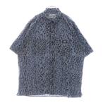 WACKO MARIA ワコマリア 23SS ×DICKIES WORK SHIRTS ディッキーズ 総柄 半袖ワークシャツ ブルー/ブラック DICKIES-WM-WR07