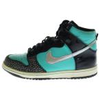 NIKE ナイキ 【観賞用 2010年製】DUNK HIGH GS Black Retro Silver ダンクハイ ティファニーブルー US6Y/24cm 308319-401 レディース