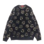 SUPREME シュプリーム 22AW Dice Sweater ダイス柄 クルーネック 長袖ニット セーター ブラック