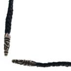 CHROME HEARTS クロムハーツ LEATHER BRAID SCROLL ネックレス レザーブレイドネックレス ブラック/シルバー BCA377