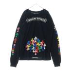 CHROME HEARTS クロムハーツ MLTCOL CEM CRS LS マルチセメタリークロスプリント長袖カットソー ロンT ブラック