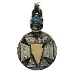 STOP LIGHT ストップライト K18 SKULL THUNDER TOP スカルサンダー ターコイズ ペンダントトップ シルバー/ゴールド